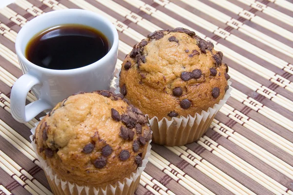 Koffie en muffin — Stockfoto