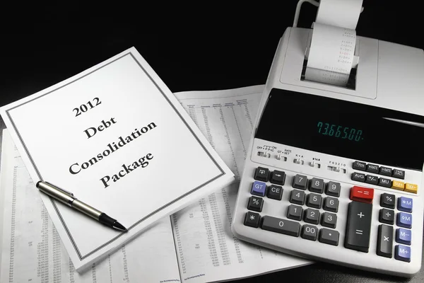 2012 schuld consolidatie pakket — Stockfoto