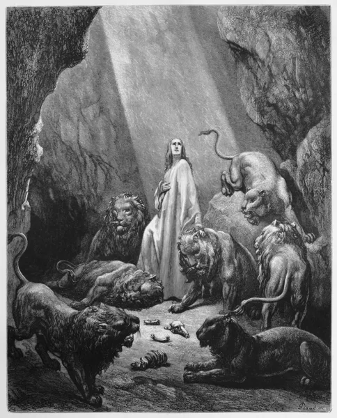 Daniel w jaskini Lwów — Zdjęcie stockowe