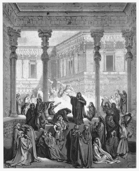 Daniel Confounding The Priests Of Bel — Stock Photo, Image