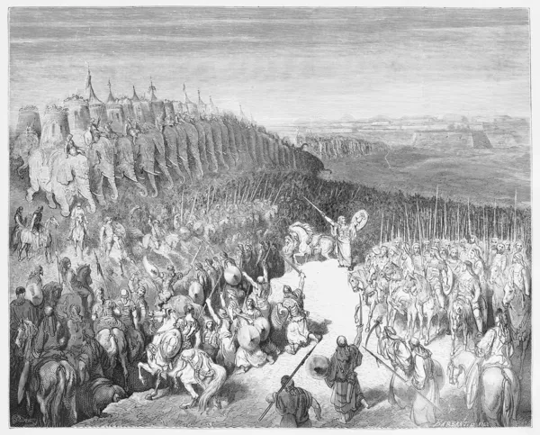 Judas Macabeo ante el Ejército de Nicanor — Foto de Stock