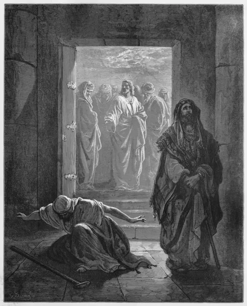 На фарисея та митаря — стокове фото