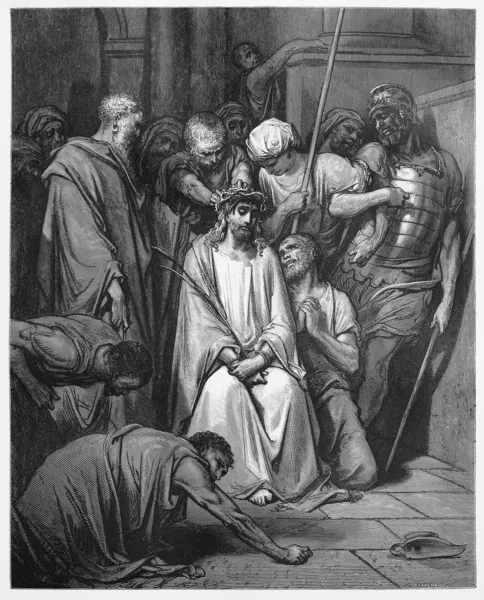 Jezus jest cierniem ukoronowany — Zdjęcie stockowe