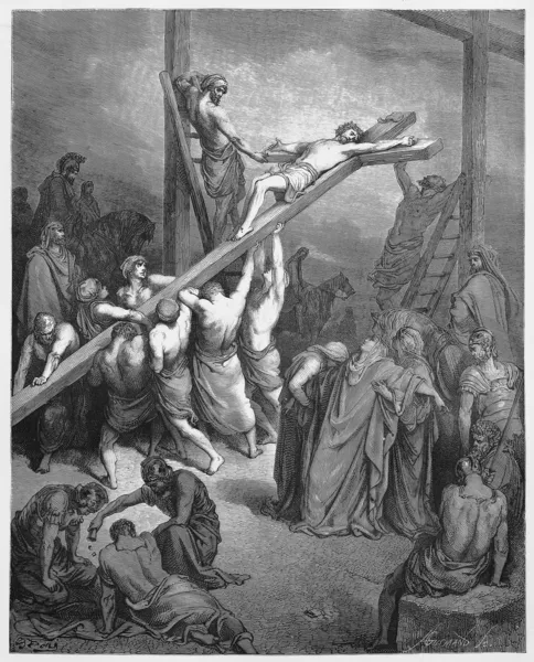 Das Kreuz wird erhoben — Stockfoto