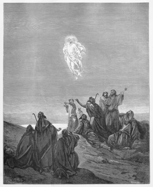 Иисус отправляется в Хивен — стоковое фото