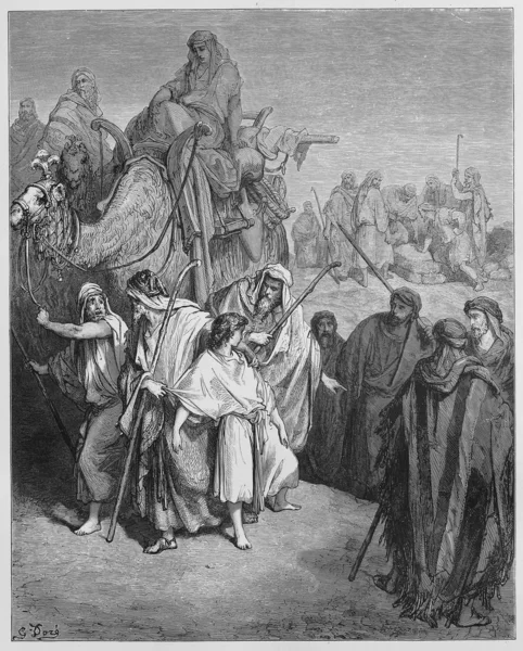 Joseph säljs till slaveri av hans bröder — Stockfoto