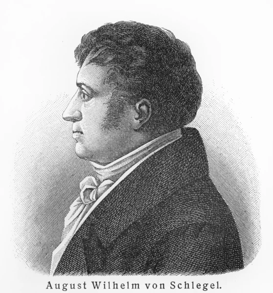 Шлегель, Август Вильгельм — стоковое фото