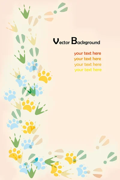 stock vector Animal foot print background