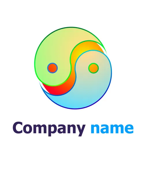Yin yang logo — Stock Vector
