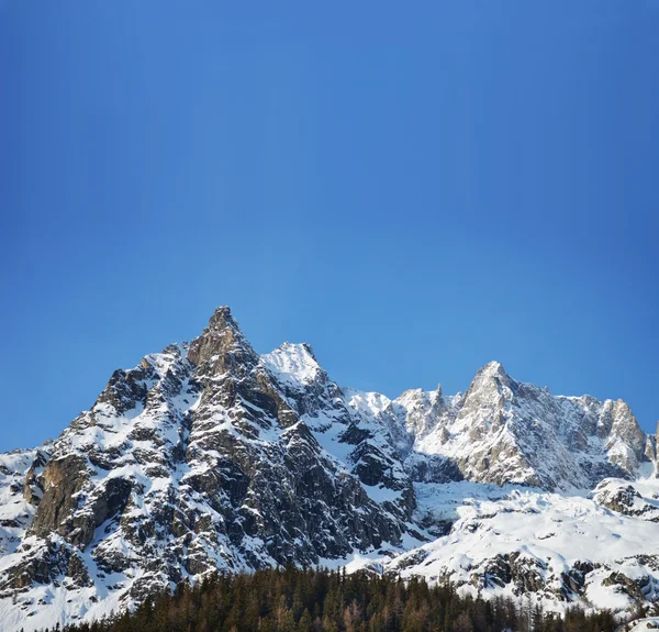 Alpint panorama med kopia utrymme — Stockfoto