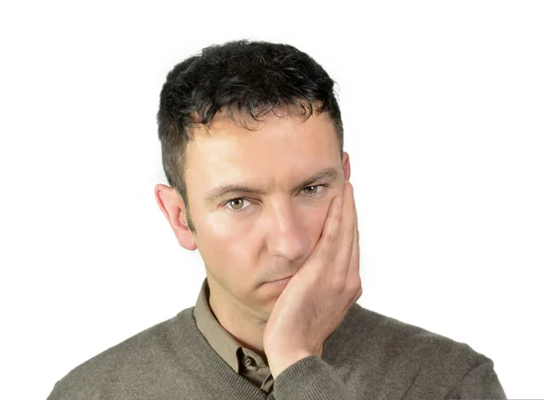 Atrakcyjny facet cierpi na ból zęba — Zdjęcie stockowe