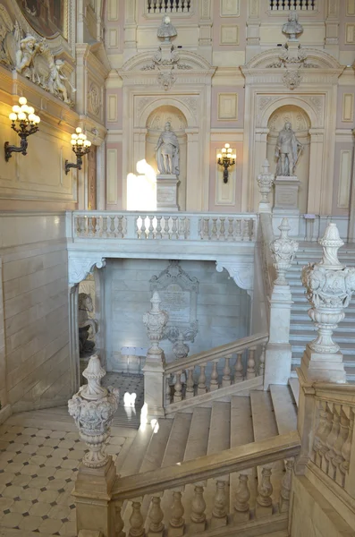巴洛克式的皇家宫殿在都灵的内部 — 图库照片
