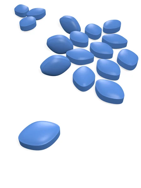 Blue tablets — Stock Photo, Image