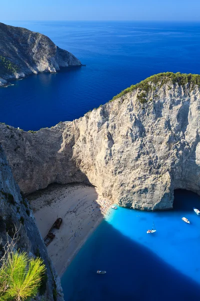 Navagio playa en zakynthos, Grecia —  Fotos de Stock