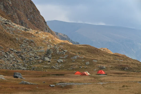 Berg campingplats — ストック写真