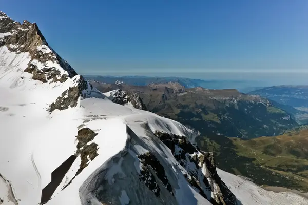 Gletsjer op de bovenkant van jungfrau — Stockfoto
