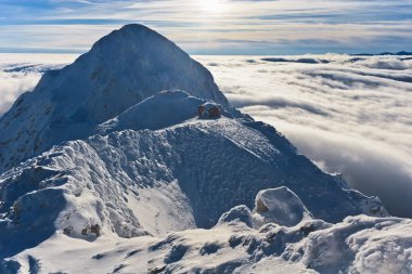 Mountain top in winter clipart