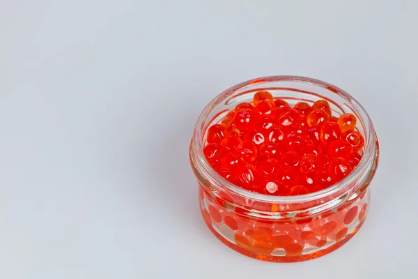 Huevas de salmón de caviar rojo —  Fotos de Stock