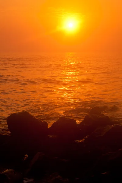 Sunrise mlhou — Stock fotografie