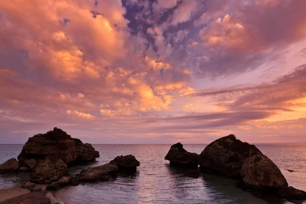 Porto Zoro beach sunrise — Stock Photo, Image