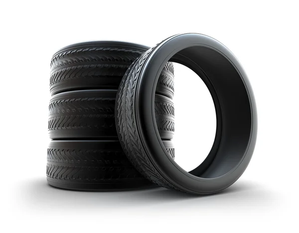 Neumáticos de invierno sobre blanco —  Fotos de Stock