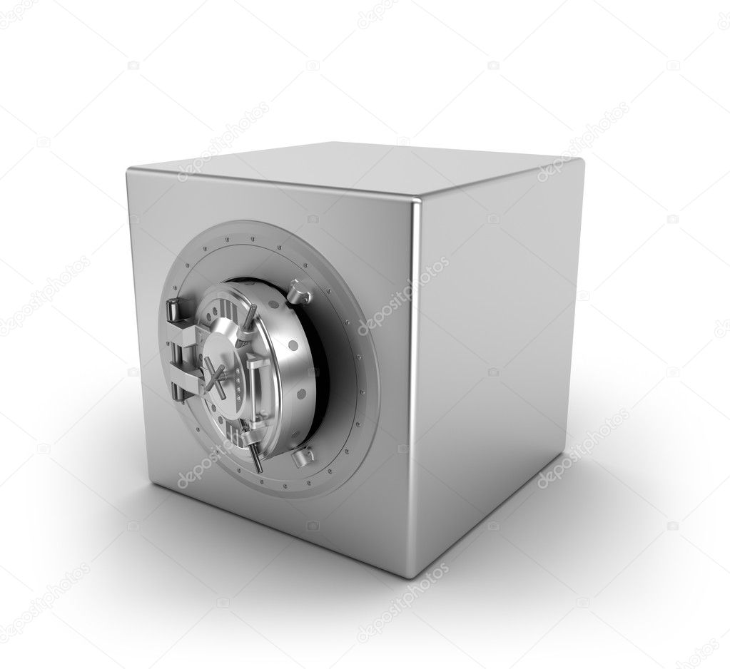 Bank safe over white — Stock Photo © Alexmit 10111189