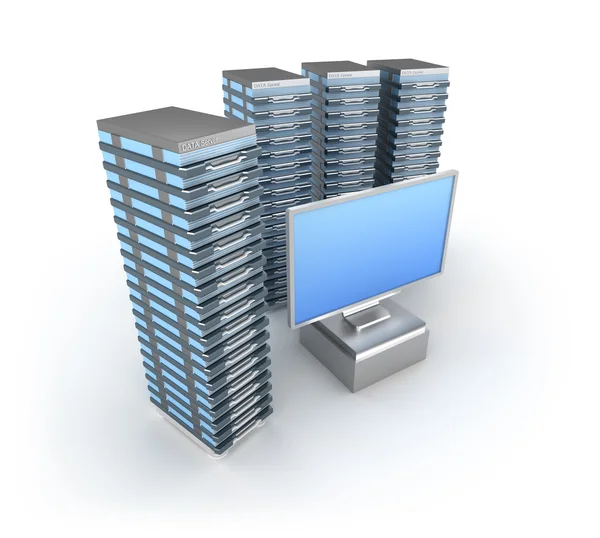 Hosting Server Fattoria e monitoraggio — Foto Stock