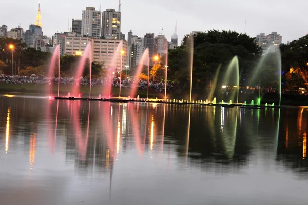 Ibirapuera park waters dancing são paulo Brazil