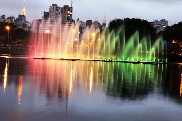 Ibirapuera park waters dancing são paulo Brazil — 图库照片