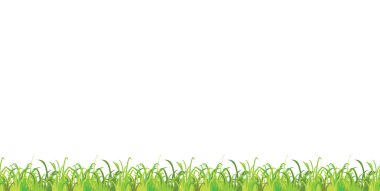 Seamless spring grass vector clipart