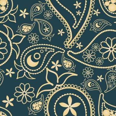 Paisley seamless pattern clipart