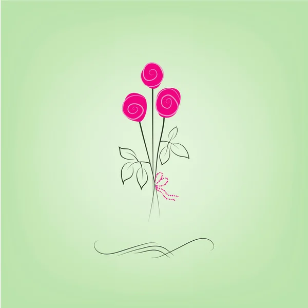 Blumen-Vektor-Geschenkkarte — Stockvektor