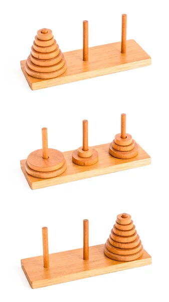 stock image The tower of hanoi isolated on white