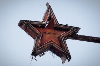 Old soviet union star sign clipart