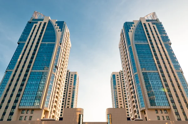 stock image Symmetrical house towers
