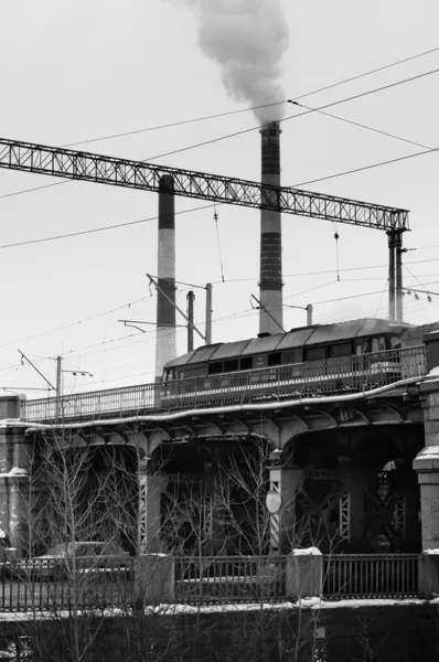 Retro-styled industrial landmark — Stock Photo, Image