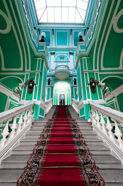 Stairway in russian palace clipart