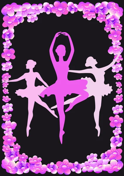 粉红色芭蕾舞 — 图库矢量图片