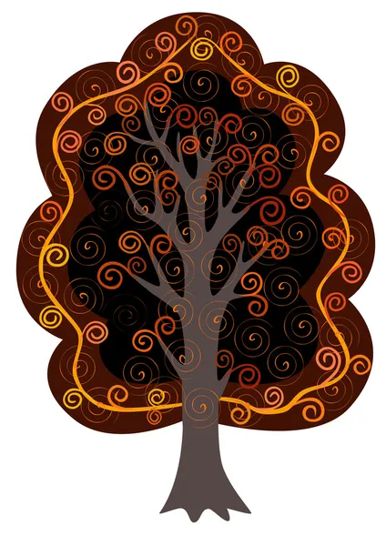 Декоративное дерево — Stock Vector