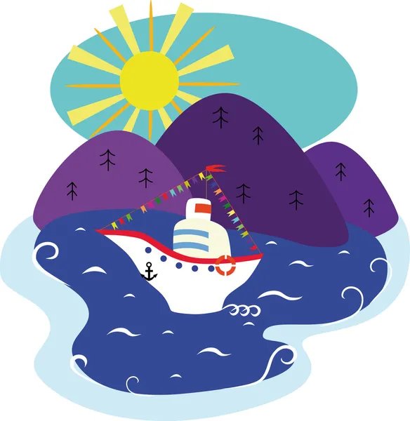 Barco para niños — Archivo Imágenes Vectoriales