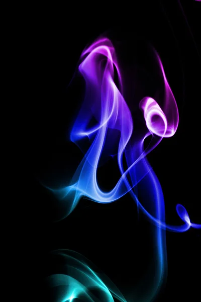 Mehrfarbig rauch qualm Wellen dampf smoke zigarette duft parfüm — Stock Photo, Image
