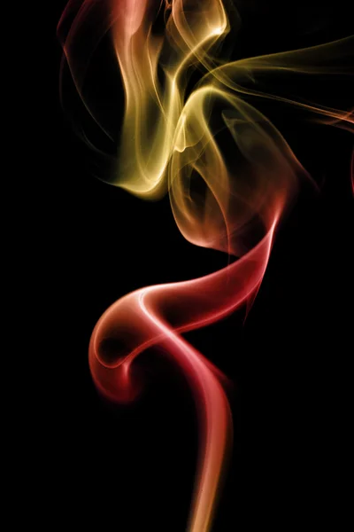 Mehrfarbiger Qualm wellen dampf rauch zigarettenduft parfüm — Stockfoto