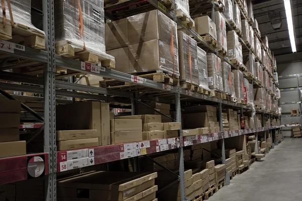 stock image Einkaufen lager logistik Pakete Transport versand verpackung lagerhalle