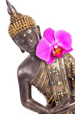 Boeddha buddhismus zen orchidee standbeeld gott feng-shui ASI