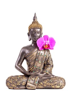 Boeddha buddhismus zen orchidee standbeeld gott feng-shui ASI