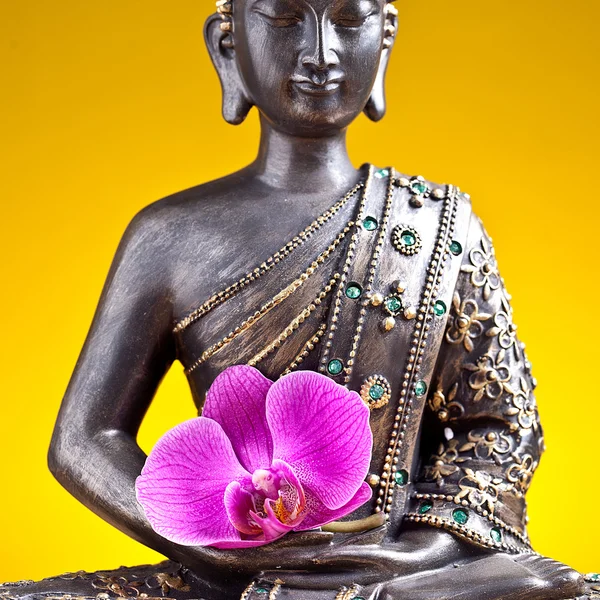 Buddha Buddhismus zen orchidee Статуя Gott Feng-Shui Asien — стоковое фото