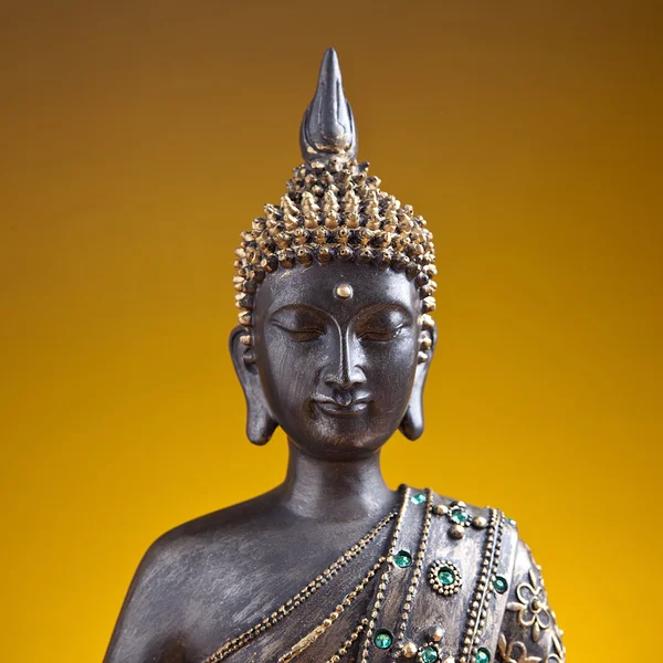 Buda Budismo zen ouro Estátua Gott Feng-Shui Asien — Fotografia de Stock