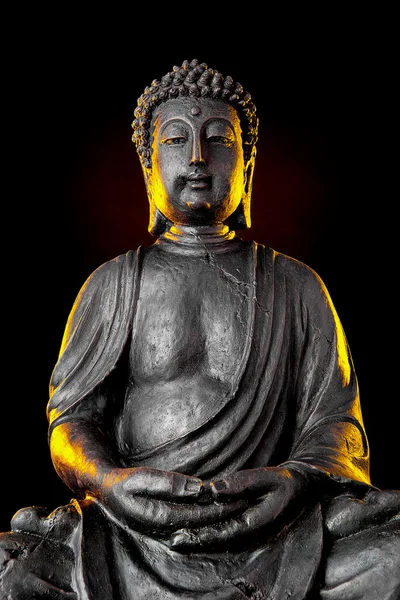 Budda buddhismo zen orchidee statua Gott Feng-Shui Asien — Foto Stock