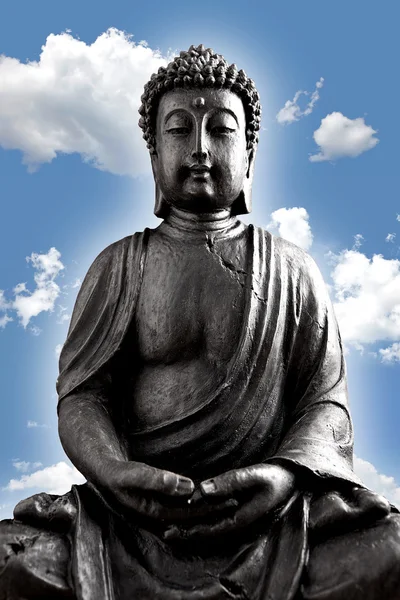 Buda buddhismus zen wolken heykeli gott feng-shui asien — Stok fotoğraf