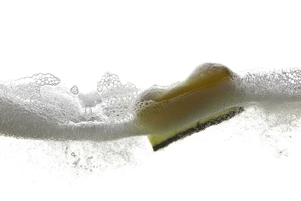 Schwamm in einer Schaum Welle — Stock Photo, Image